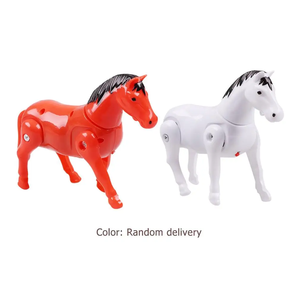 

Plastic Electric Rotating Horse Toy Set Kids Walking Around Pile Horse Children Electronic Rotate Walking Animals Toys Baby Gift