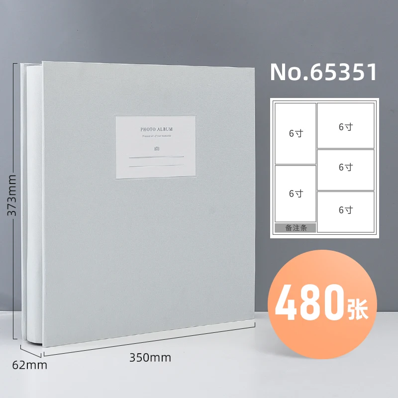 6 inch 480 sheets Эффективная 5 дюймов 6 дюймов фото альбом Семья альбом настоящий прозрачный интерстициальной присутствует пара фото альбом Бумага - Цвет: 6 inch 480 sheets