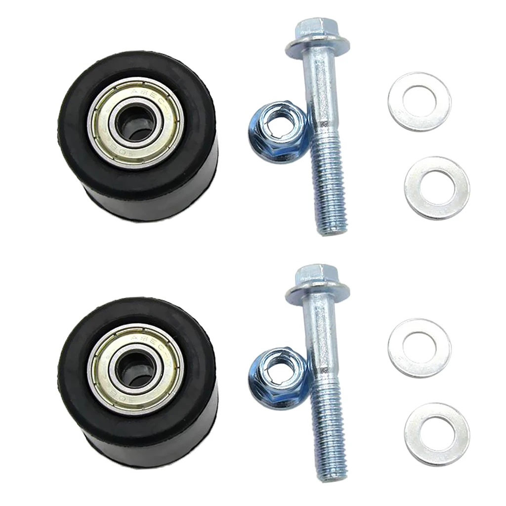 2pcs 8mm Pulley Chain Tensioner Roller for Yamaha YFZ 350 Banshee Motorized Bicycle Bike ATV - Black