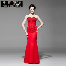 

free shipping Formal gowns luxury dress 2020 new fashion high quality red long sweetheart bandage Bespoke Wedding Dresses