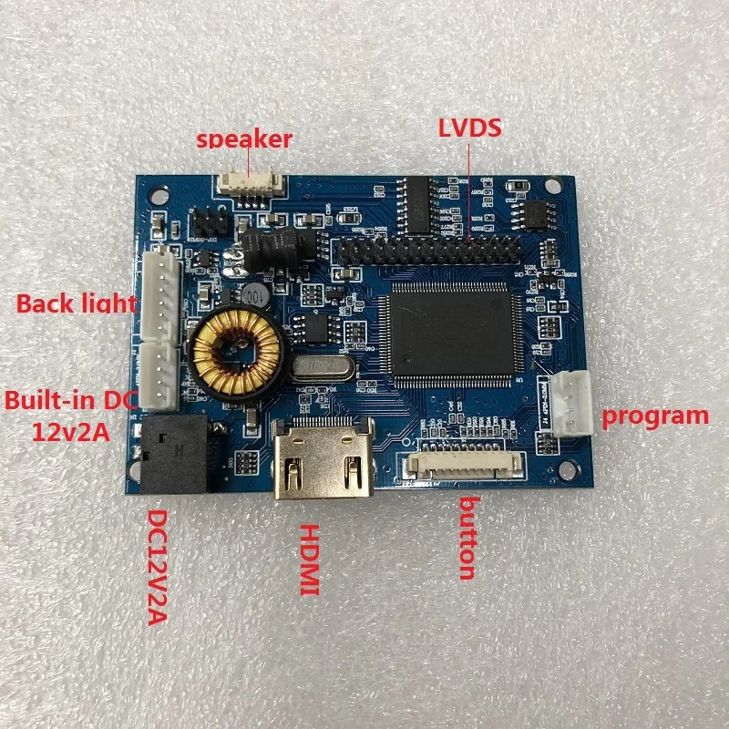 

40-контактный драйвер платы контроллера Lvds, совместим с HDMI, подходит для Raspberry 1366x76 8, плата драйвера ЖК-экрана 7-42 дюйма