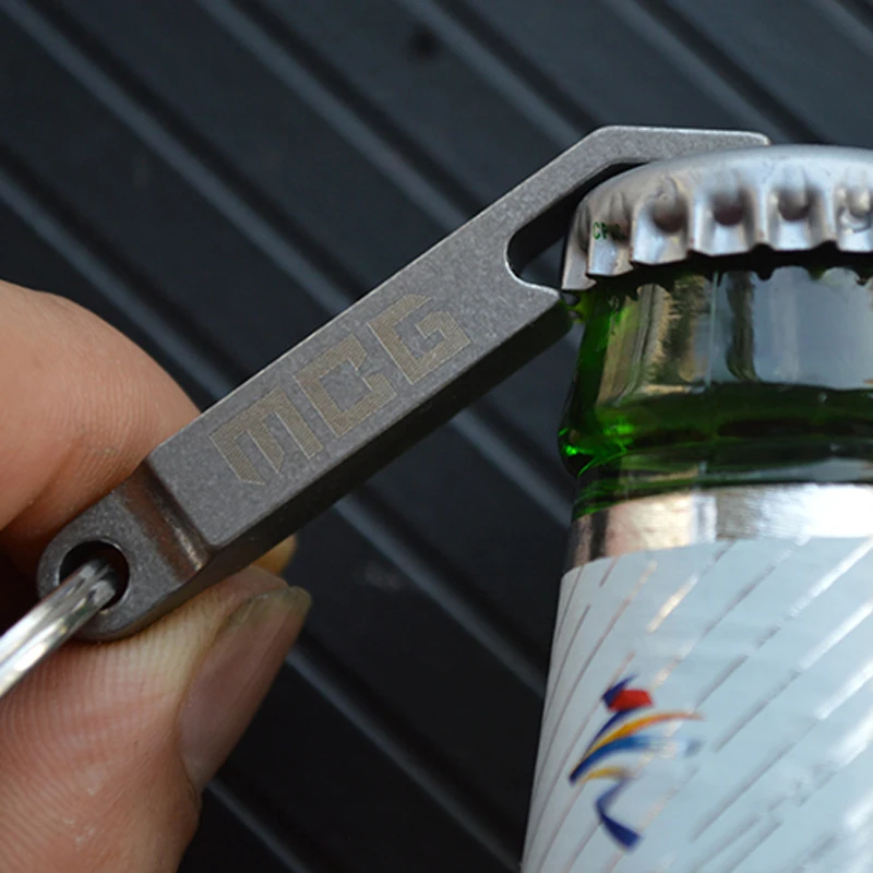 

Titanium Alloy Bottle Opener Outdoor EDC Bottle Open Pocket Multi Tool