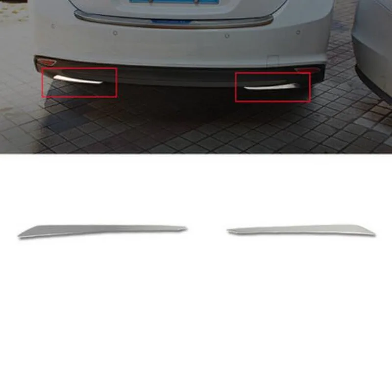 Silver Tonlinker внешний задний бампер чехол стикер для Шевроле Malibu-19 автомобильный Стайлинг 1/2 шт нержавеющая сталь крышка наклейка - Color: Silver