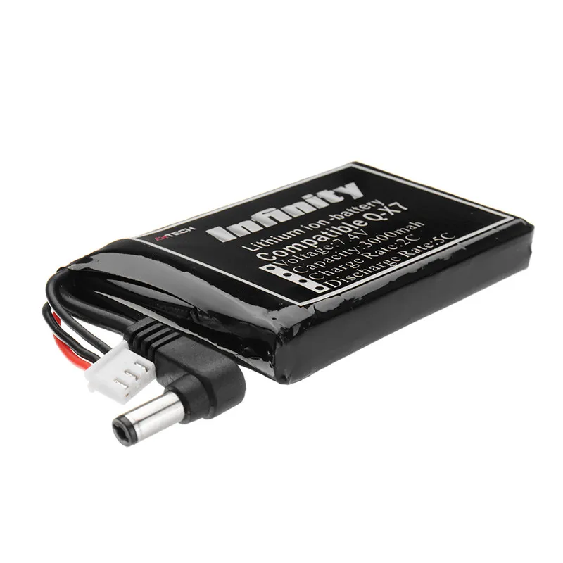 

1/2/4 PCS AHTECH 7.4V 3000mAh 2S 2C-5C Lipo Battery for Frsky Q X7 Transmitter For RC Drone Quadcopter Spare Parts