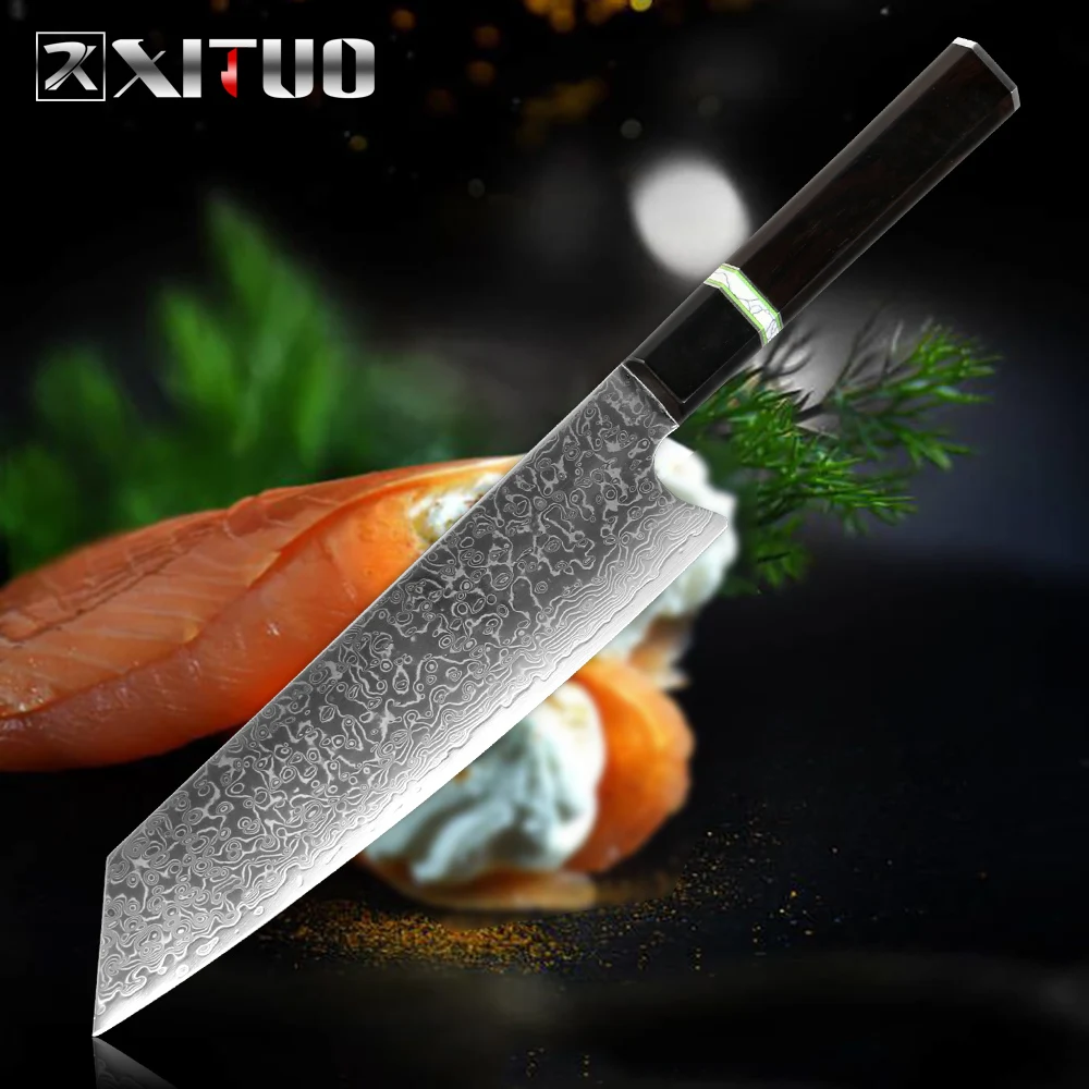  XITUO Kitchen Chef Knife Damascus G10 Steel Sharp Professional Kiritsuke Cleaver Slicing Utility Co - 4000287248165