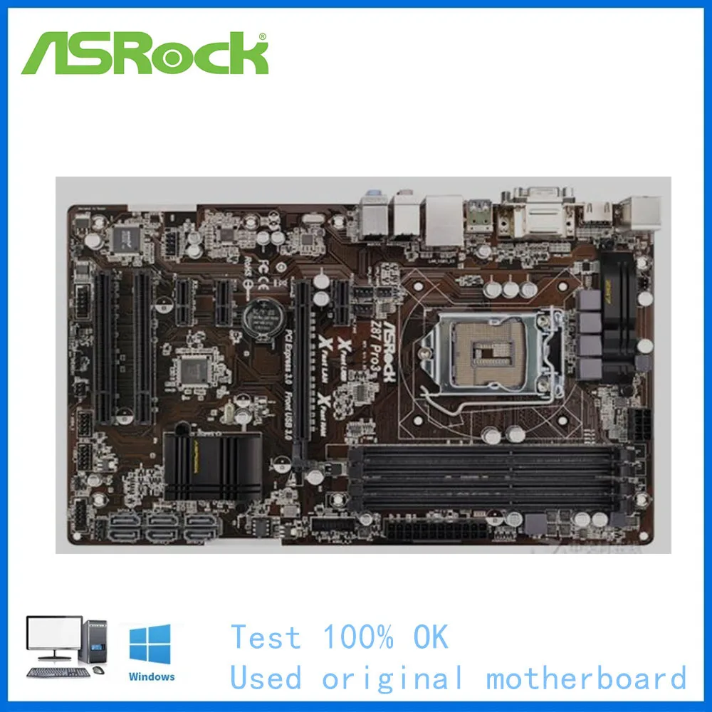 

Материнская плата для ASRock Z87 Pro3 USB3.0 SATAIII LGA 1150 DDR3 Z87