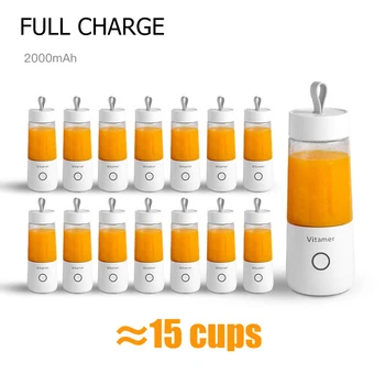 

350ml Mini Juicer Electric USB Smoothie Blender Fruit Cup Quick Mixer Maker