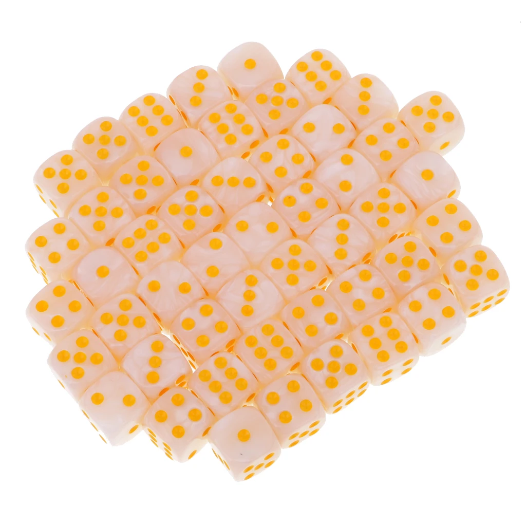50Piece/Set D6 Round Corner Dice 16mm for Party Role Playing Game Toy