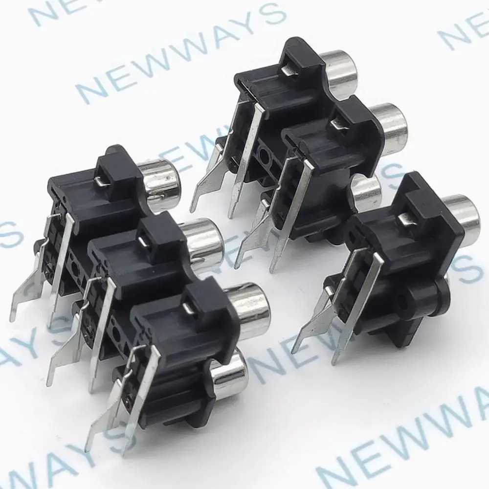 10 шт. красный и белый цвет 2 отверстия 3pin/4 отверстия 6pin/6 отверстий 9pin RCA Женский аудио-видео разъем, AV концентрический разъем