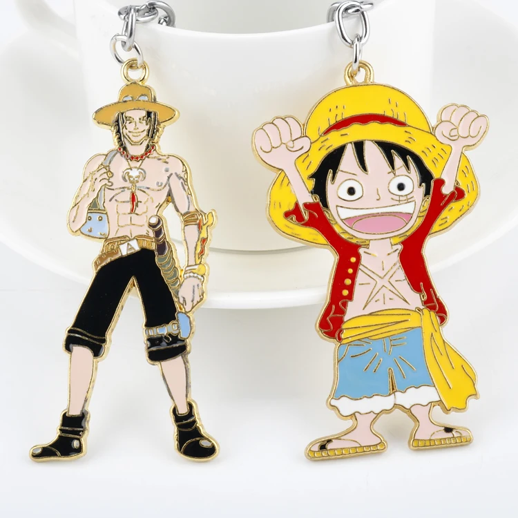 Japan Anime Luffy Cosplay Keychain Porte Clef Metal Figure Toys Key Holders Car Accessories Hang | Украшения и аксессуары