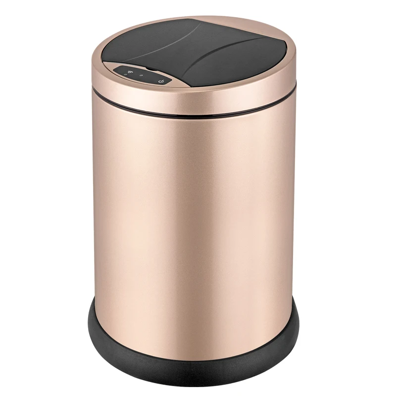 Automatic Touchless Recycle Bin Smart Sensor Wastbin Bin Stainless Steel Round Garbage Bin Rubbish Can For Home Office Hotel