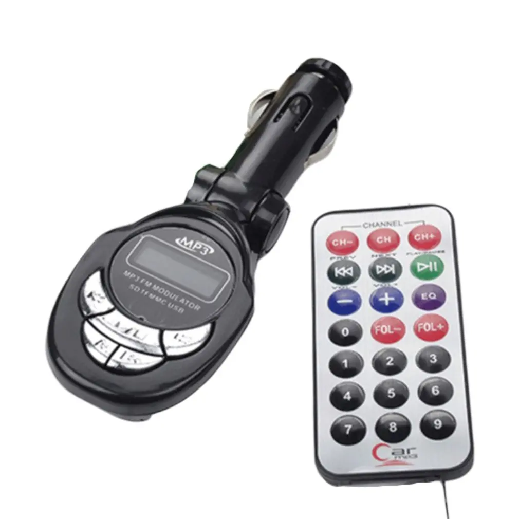 4 в 1 ЖК Авто MP3 плеер беспроводной FM передатчик модулятор с USB CD MMC Пульт