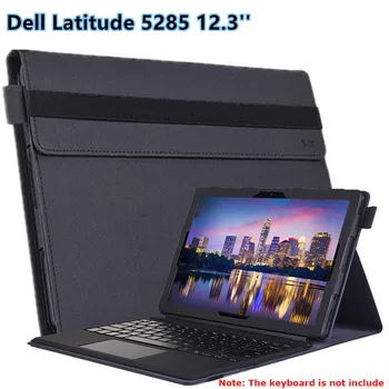 

New For 12.3" Dell Latitude 5285 Case 2 in1 Tablet Keyboard Protector Luxury PU Leather Stand Cover Case For Dell Latitude 5285