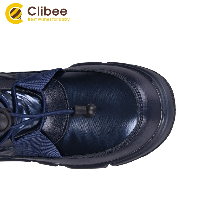 CLIBEE/зимние сапоги для девочек с теплой шерстью удобные водонепроницаемые на