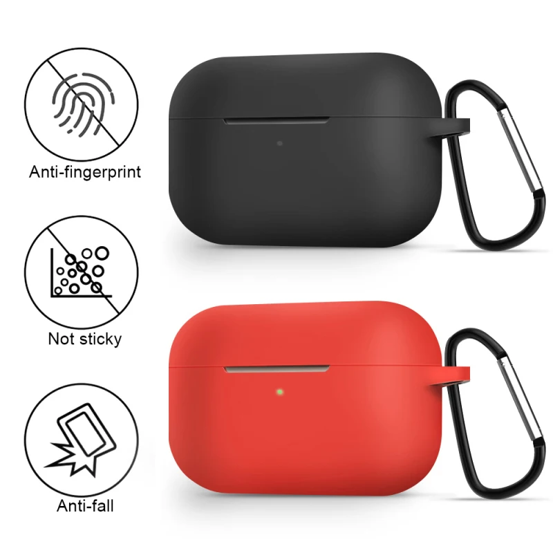 Чехол для наушников для Airpods pro, силиконовый чехол, чехол для наушников, зарядная коробка, оболочка для Apple AirPods pro, защитный чехол с пряжкой