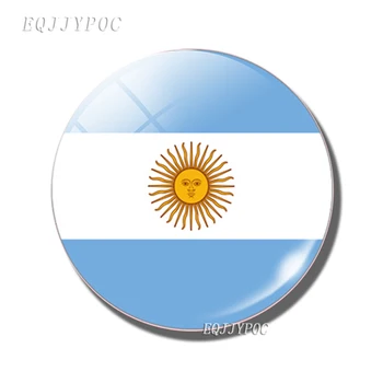 

Republic of Argentina Flag 30MM Fridge Magnet Round Glass Cabochon Magnetic Refrigerator Stickers Note Holder Kitchen Home Decor