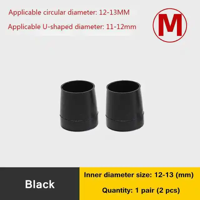 Silencer Heel Protector Round Shape Woman High heels Protective Cover Non-slip Wearable Heel Cover Shockproof Accessories Black-M