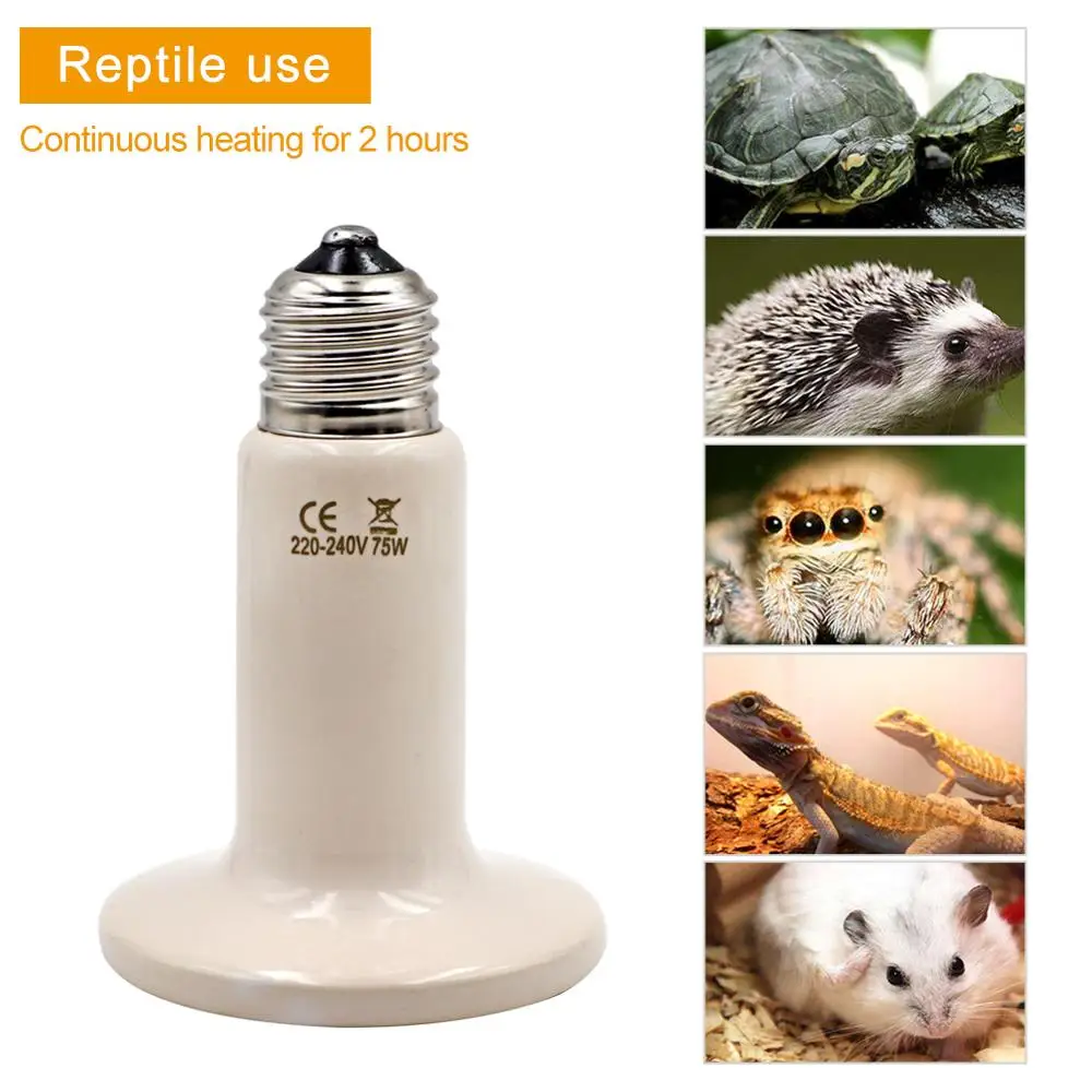 

Pet Reptile Heat lamps E27 Pet Heating Light Bulb Rabbit Reptile Small Pet Mini Infrared Ceramic Heating Lamp Warm Light Bulb