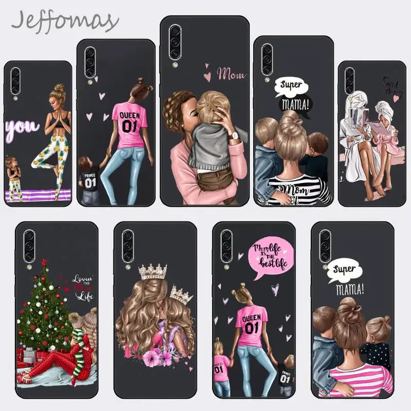 Cute Baby Super Girl mom Phone Case For Samsung Galaxy M10 20 30 A 40 50 70 71 6S A2 A6 A9 2018 J7 CORE PLUS STAR S10 5G C8 | Мобильные
