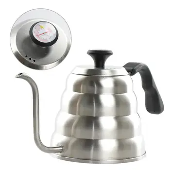 

1200ml Stainless Steel Coffee Tea Pot Drip Kettle with Thermometer Home Use Tea Pot Coffee Tool Hot