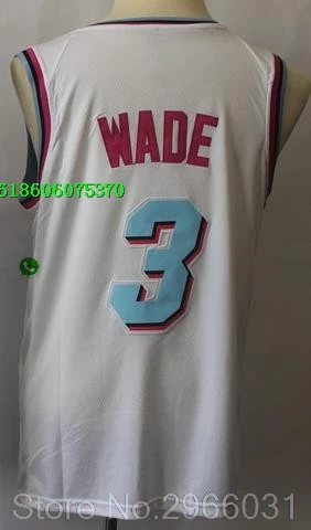 A+++ Качественная мужская футболка для взрослых#3 Dwyane Wade 7 Goran Dragic 21 Hassan Whiteside Jersey