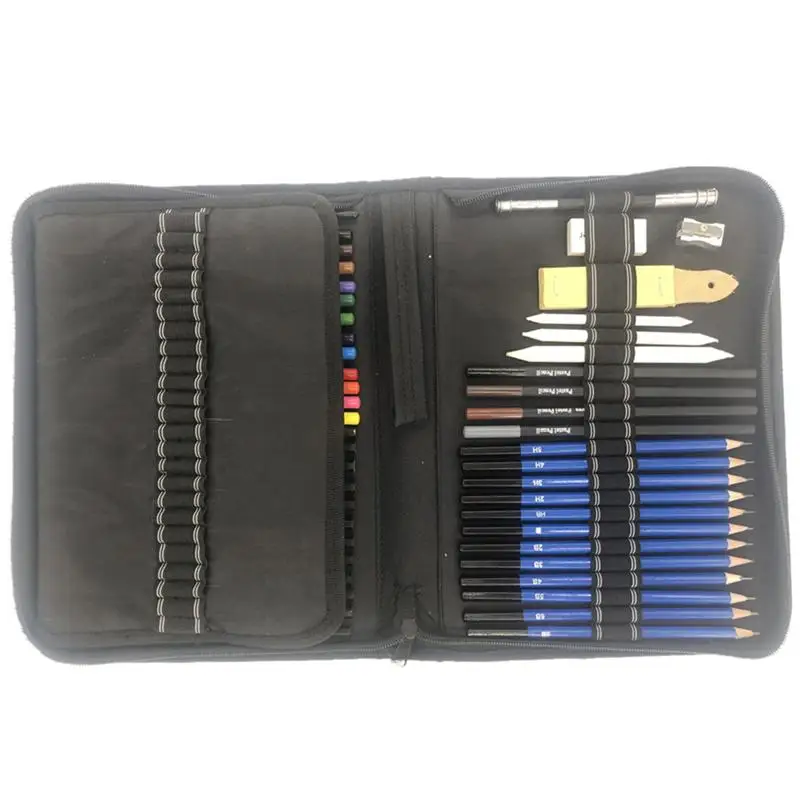 

72Pcs Drawing Sketch Pencils Charcoal/Graphite/Watercolor/Metallic/Colored Pencil for Sketch Painting Coloring Professional Set