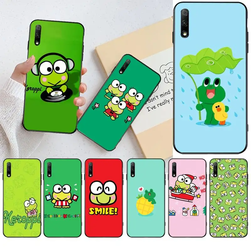 HPCHCJHM лягушка keroppi smile Новое поступление черный чехол для сотового телефона Huawei Honor
