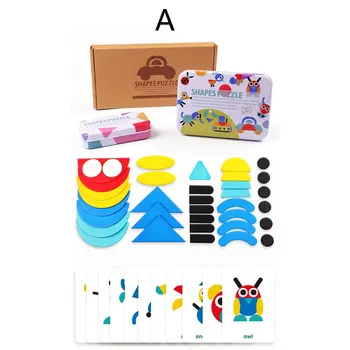 

Montessori Toys Educational Wooden Toys for Children Gift Early Learning Animals Jigsaw Puzzle Sorting Stacking Games