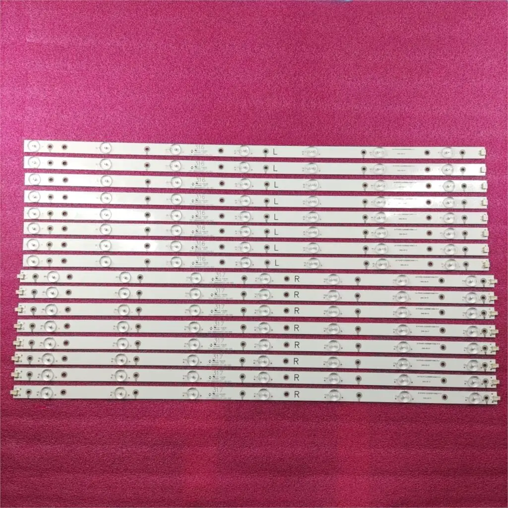 16PCS/lot LED strip for PHILIPS TV 65PUF6652/T3 65PUF6656/T3 65PUF6061/T3 65PUT6121/12 65PUS6121/12 TPT650UA-DJ4QS5.N LD65P19U