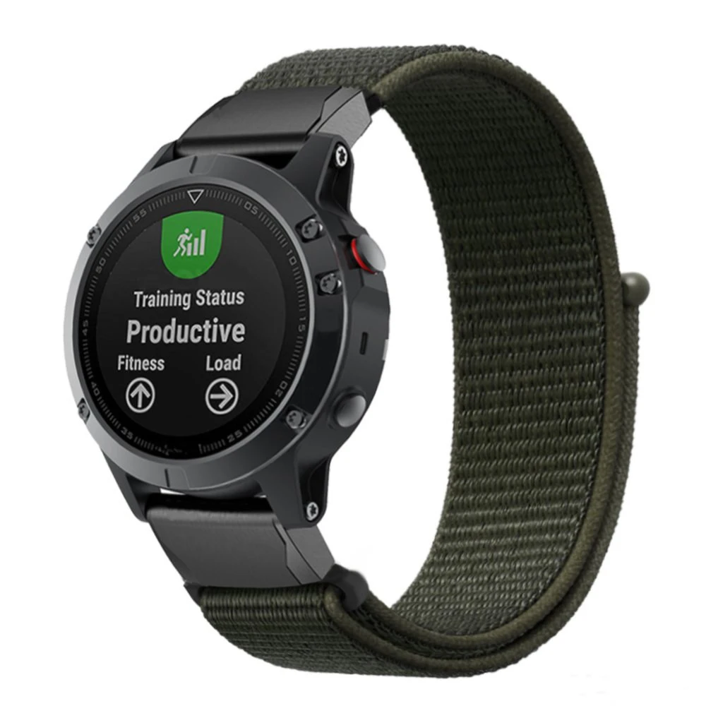 Le bracelet en nylon de 22 mm convient à Garmin Fenix 5/fenix 6 (noir)