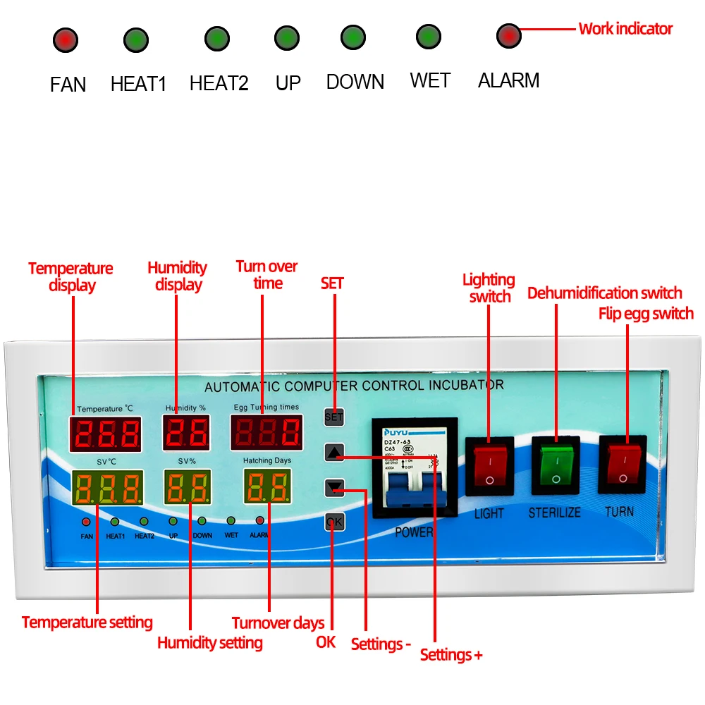 Xm 18g Automatic Egg Incubator Controller Thermostat Hygrostat Multifunction Temperature Humidity Sensors Egg Hatcher 30 Off Cages Accessories Aliexpress