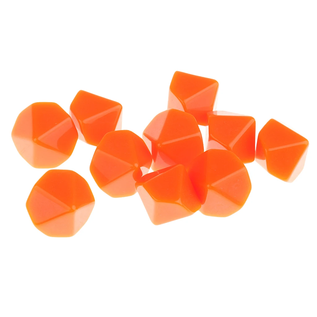 10 Pieces 10-sided Blank Dice D10 Die DIY Table Card Game Props