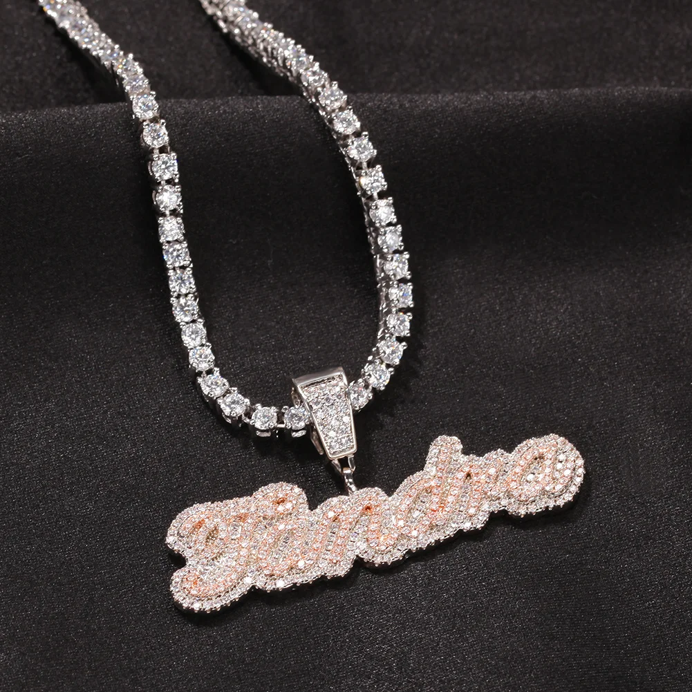 Uwin Small Custom Name Necklace Cursive 