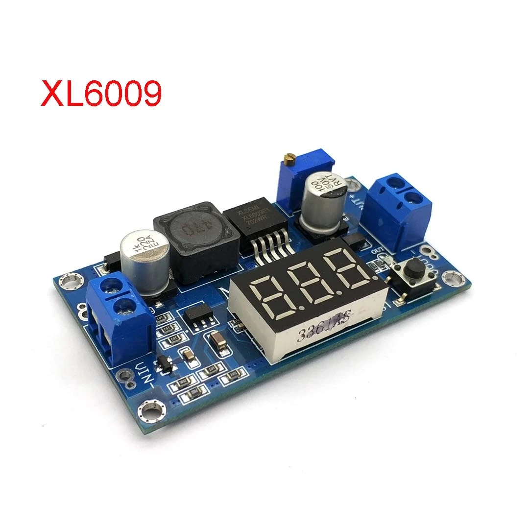

DC-DC 4.5-32V to 5V-35V XL6009 Boost Step-up Module Power Supply LED Voltmeter