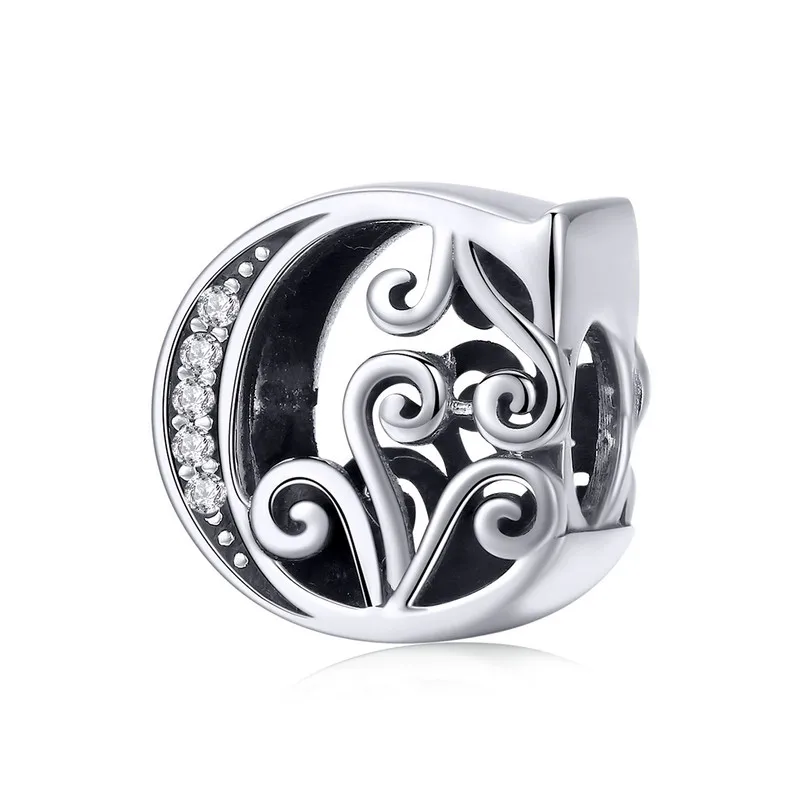 CodeMonkey 100% 925 пробы серебряные буквы алфавит C Charm Name Bead Fit оригинальные браслеты
