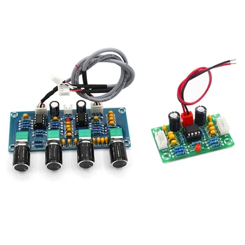 

NE5532 Tone Board Preamp Pre-Amp with Treble Bass Volume Adjustment Pre-Amplifier Tone Controller & Amplifier Dual Channel NE553