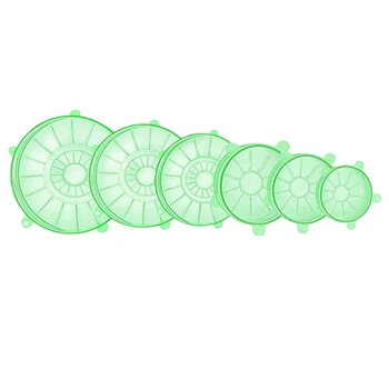 

6 Pack Silicone Stretch Lids, Reusable Silicone Food Cover for Bowl, Can and Container, Durable, Expendable