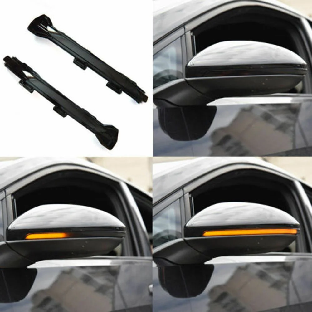 2pcs Side Mirror Turn Signal Direct Replacement For Golf 7 MK7 R GTE GTD LED Light Indicator Exterior Parts Mirrors