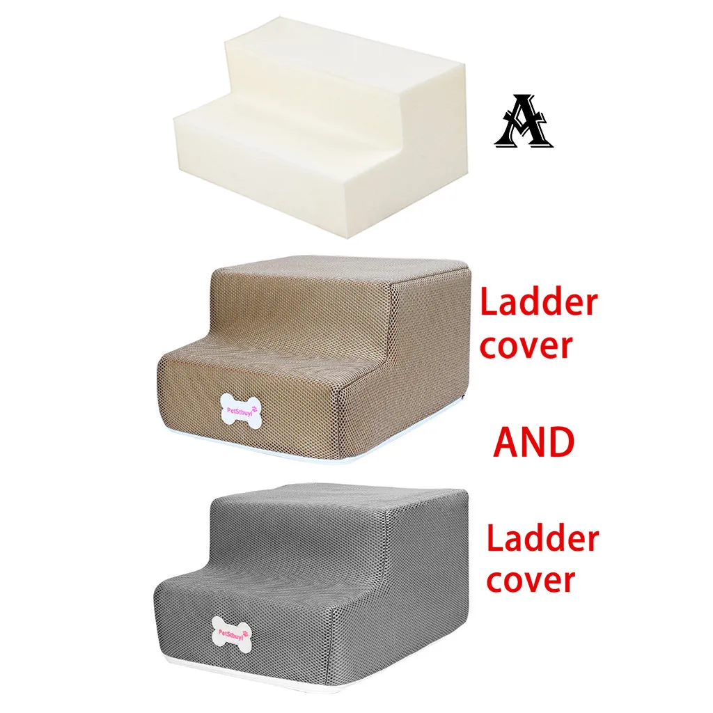 Новинка, 2 ступеньки, сетка для домашних животных, нескользящая Нижняя лестница и чехол для лестницы, комбинация для маленьких собак, старых собак, кошек, подушка, коврик khika 19Dec25