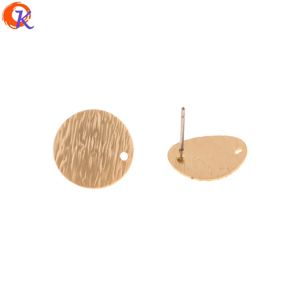 

Cordial Design 100Pcs 14*14MM Jewelry Accessories/Hand Made/Matte Gold/Earrings Stud/Round Shape/DIY Making/Earring Findings