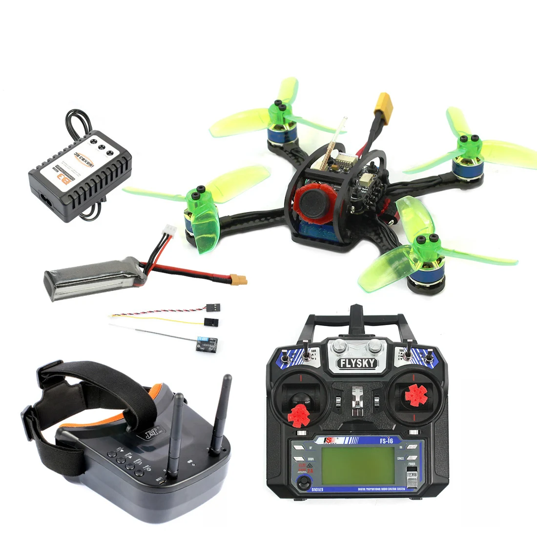 Бесщеточный Квадрокоптер 120 мм Mini F3 OSD 2S RC FPV Racer 700TVL камера VTX Goggle 10A ESC 7500KV 2 4G 6