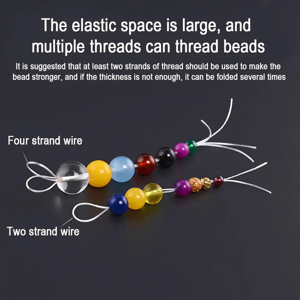 Elastic Beading Thread para DIY Jóias, Pulseira Cordão, Pulseira Colar e Tornozeleira, 60m por Rolo