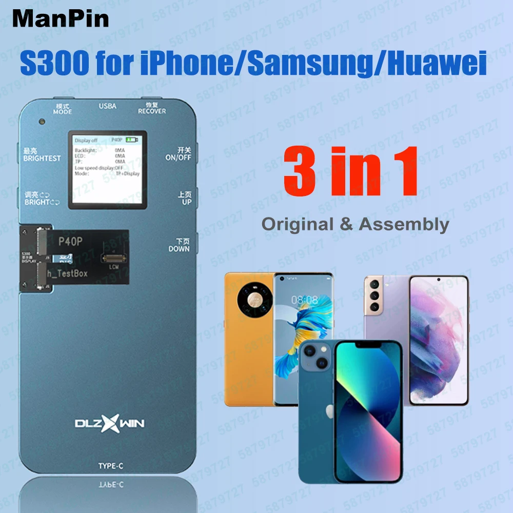 3in1 S300 Tester Box For iPhone Huawei Samsung Screen Display TP 3D Touch Testing True Tone Recover 13 Mini 12 Pro Max 8 7 6S | Мобильные