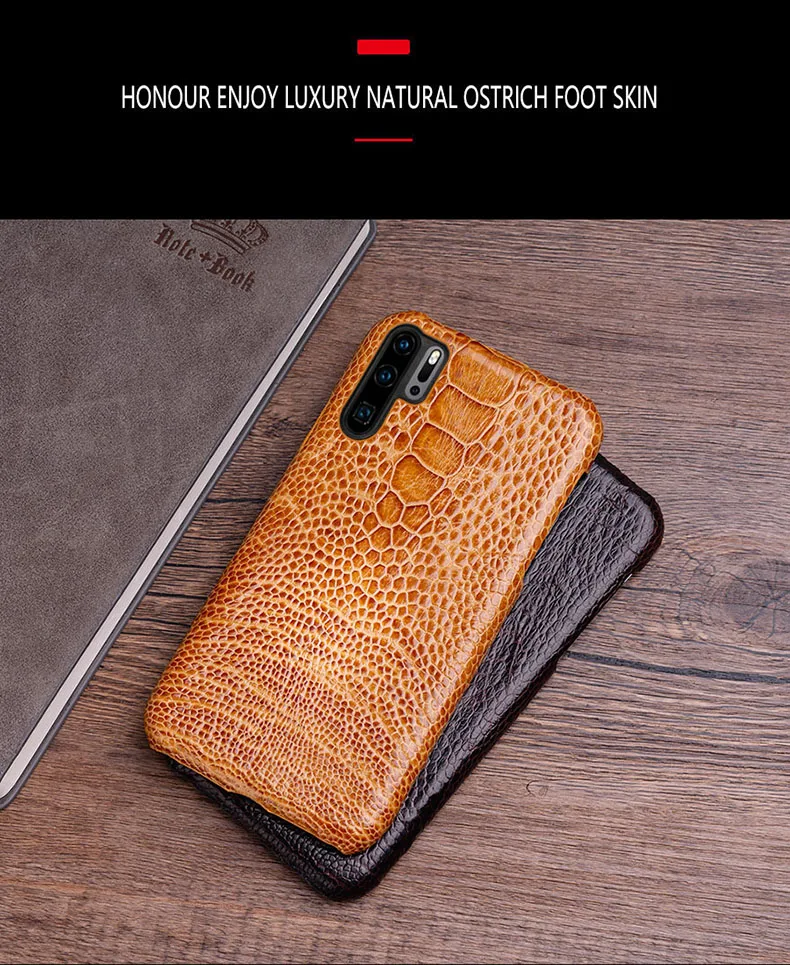 Чехол для телефона для huawei P20 P30 lite Коврики 10 20 Pro lite Y6 Y9 P Smart натуральный страусовый кожи для Honor 7A 7X8X9 10 lite