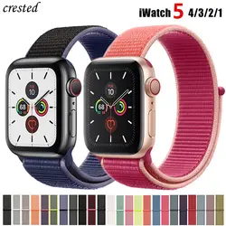 Спортивная петля ремешок для Apple watch группа 42 мм 38 мм iwatch 4 группа 44 мм 40 мм нейлоновый ремешок для часов Correa Браслет Apple Watch 4 3 21