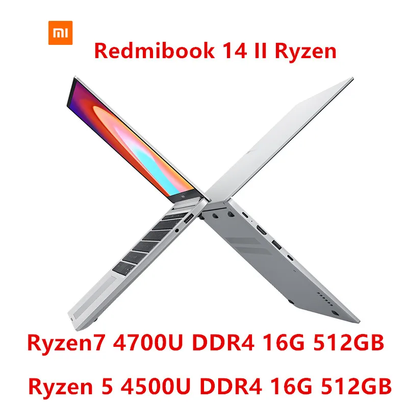 Ноутбук Xiaomi Redmibook 14 II Ryzen7 4700U Ryzen 5 4500U DDR4 двойная оперативная память 512 Гб SSD Windows 10 MIMO