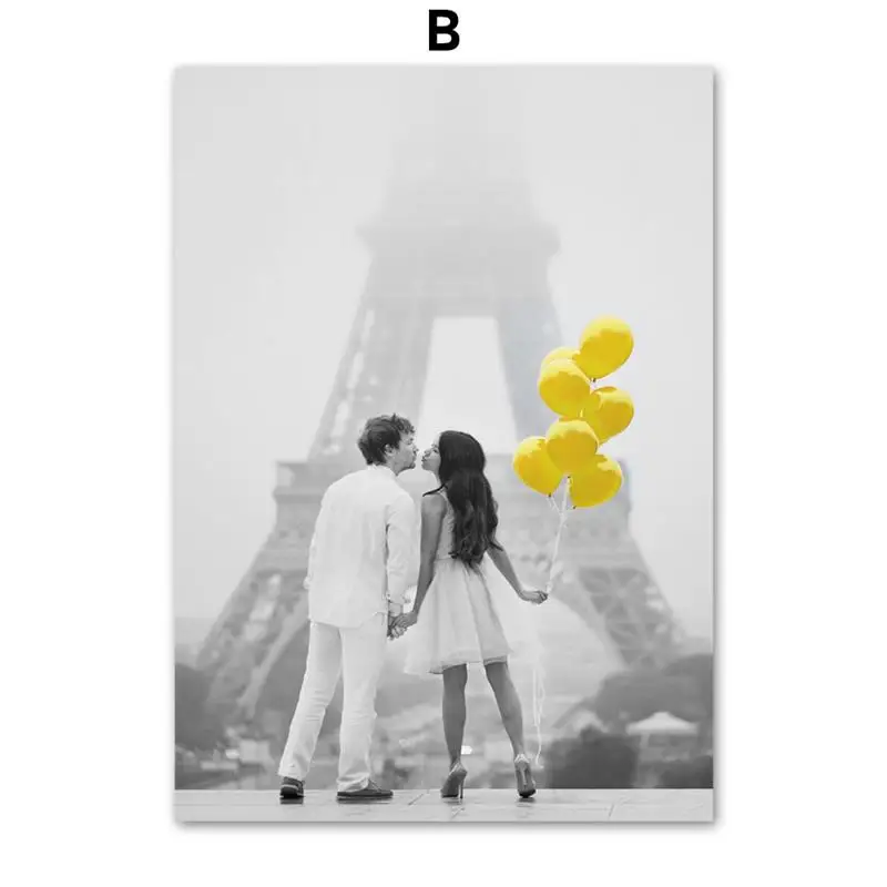 Retro-Paris-Tower-Street-Lovers-Car-Nordic-Posters-And-Prints-Wall-Art-Canvas-Painting-Wall-Pictures (4)