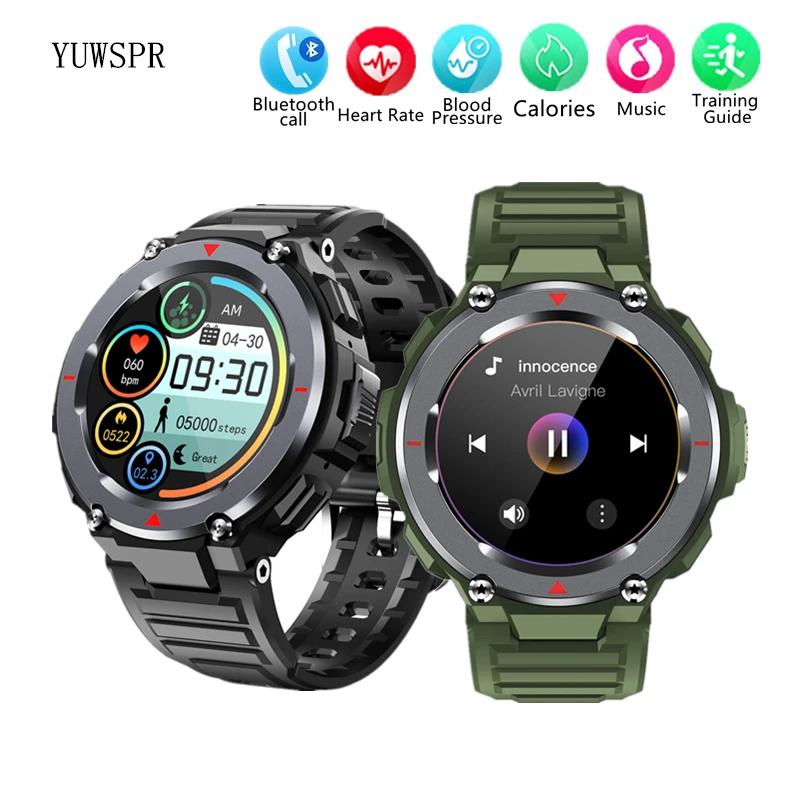

Mens Smartwatch Bluetooth Call Play Music MP3 Heart Rate Blood Pressure Waterproof Sports Smart Bracelet with FCG/PPG S25