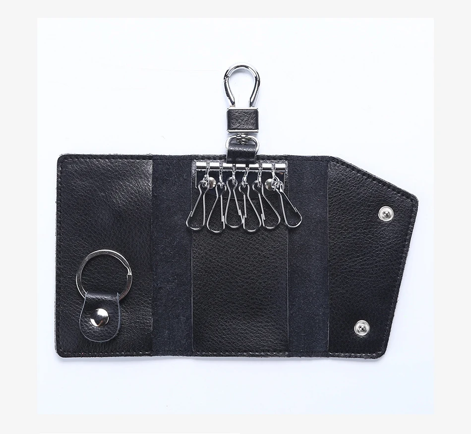 AIREEBAY натуральный кожаный брелок для мужчин и женщин держатель для ключей Органайзер сумка корова сплит Автомобильный ключ сумка бумажник