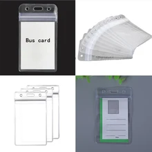 10 шт. вертикальный прозрачный виниловый пластиковый прозрачный держатель для удостоверения личности с застежкой-молнией водонепроницаемый стандартный размер